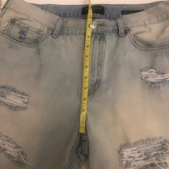 PacSun Men’s Distressed Vertical Stretch Skinny Denim Shorts Size W34 - Picture 12 of 14